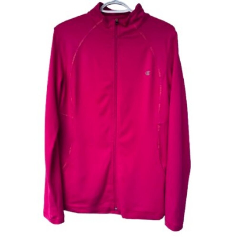 Champion full zip activewear jacket pink women's size L